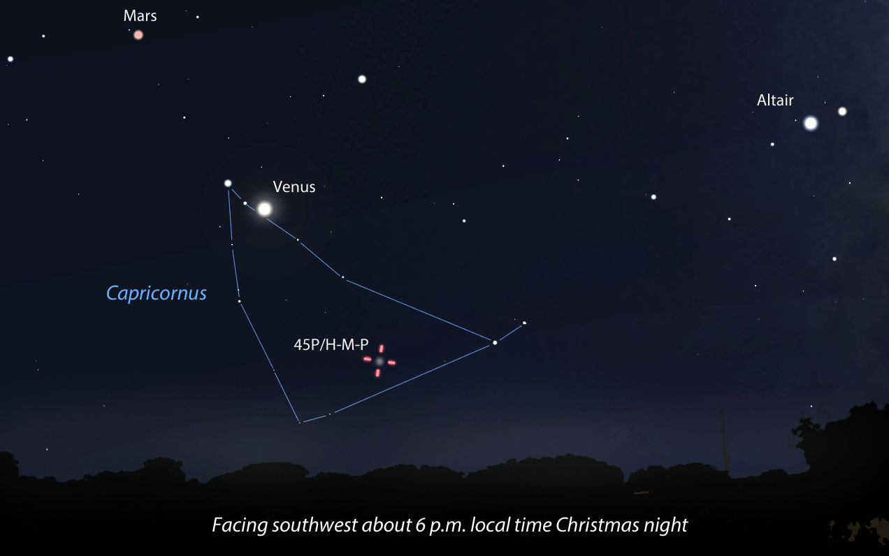 See A Christmas Time Binocular Comet 45p Honda Mrkos Pajdusakova Universe Today