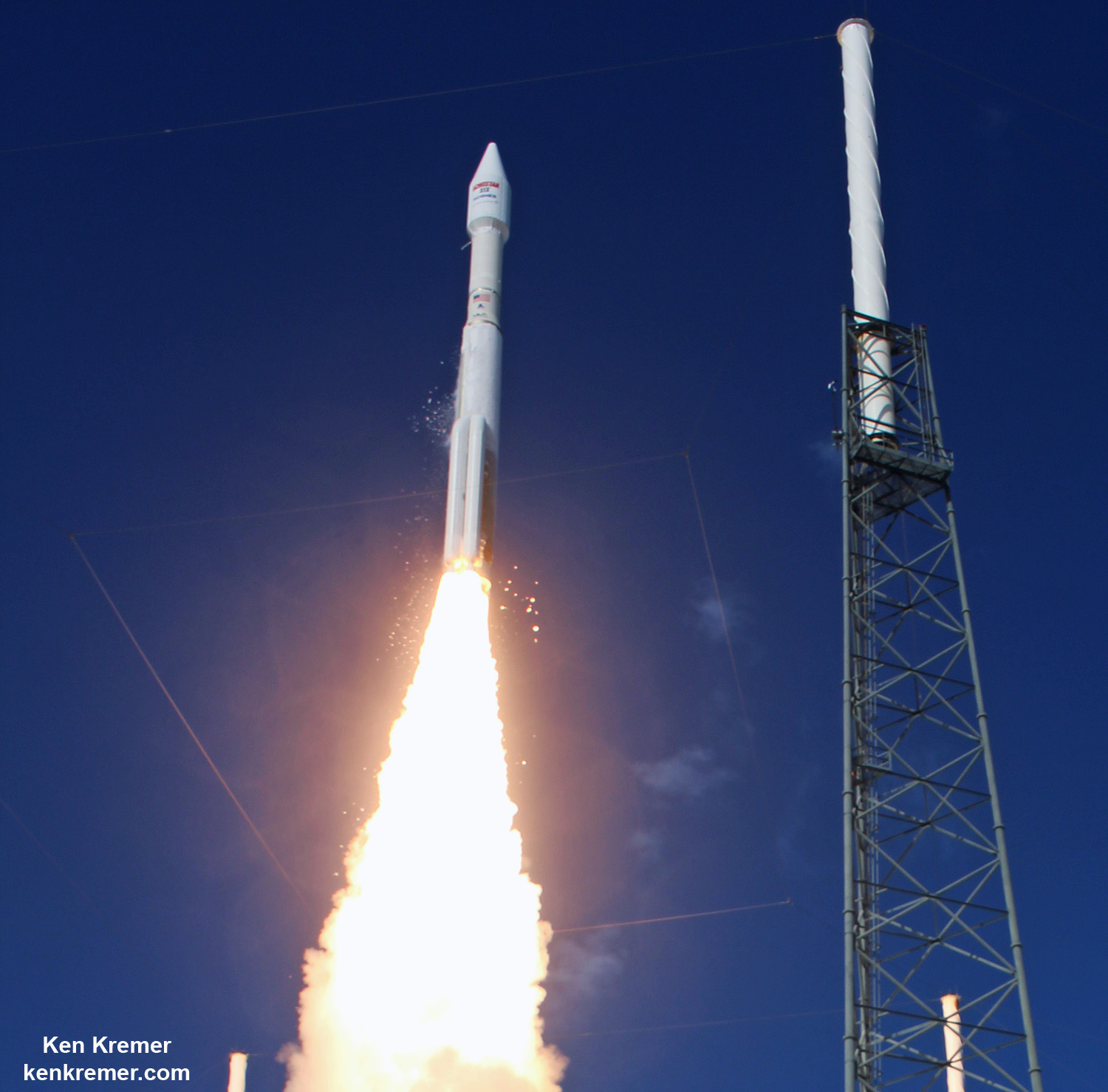 EchoStar XIX satellite speeds to geosynchronous orbit launching atop ULA Atlas V rocket from pad 41 on Cape Canaveral Air Force Station at 2:13 p.m. ET on Dec. 18, 2016.  Credit: Ken Kremer/kenkremer.com