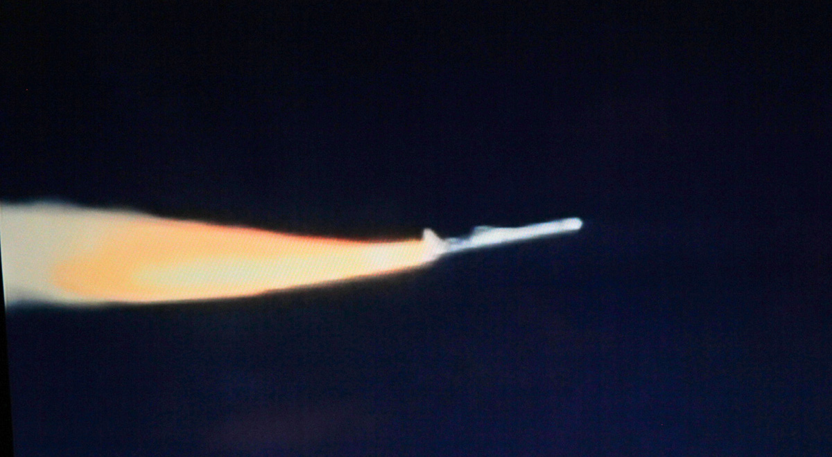 Launch of the Orbital ATK Pegasus XL rocket carrying NASA’s CYGNSS spacecraft at 8:37 a.m. EST on Dec. 15, 2016.  Credit: NASA TV/Ken Kremer
