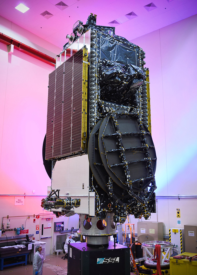 EchoStar 19  satellite being processed 