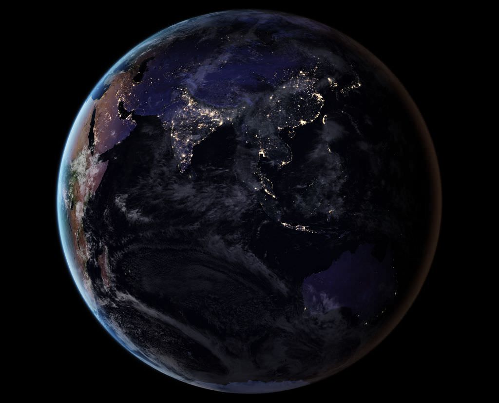 NASA has released new composite images of the Earth at night, the first ones since 2012. NASA Earth Observatory images by Joshua Stevens, using Suomi NPP VIIRS data from Miguel Román, NASA's Goddard Space Flight Center