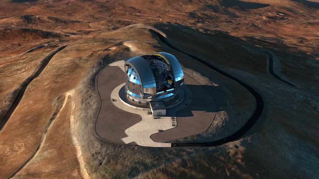 A powerful laser aimed through a large enough telescope would do the job. This artistic bird's-eye view shows the dome of the ESO European Extremely Large Telescope (E-ELT) in all its glory, on top of the Chilean Cerro Armazones. The E-ELT has a 39.3 meter primary mirror, and its first light is targeted for 2024. Credit: ESO