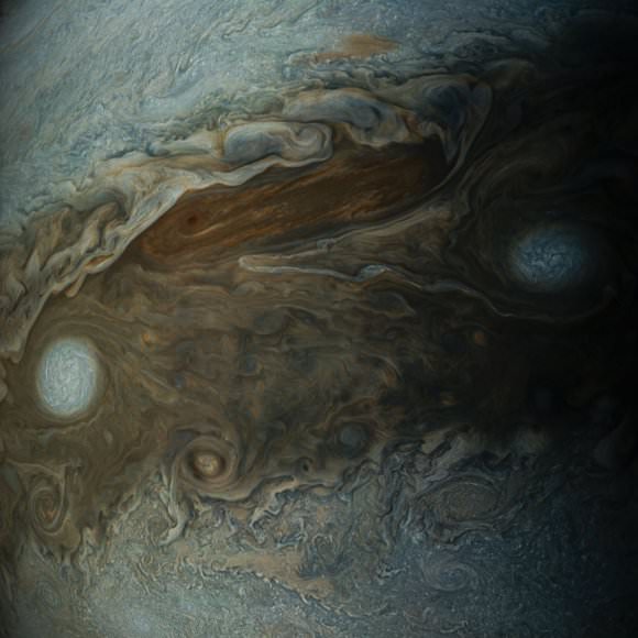 Just one of the many beautiful images of Jupiter we're accustomed to seeing. NASA has invited interested citizens to process JunoCam images and has made them available for anyone to use. NASA / SwRI / MSSS / Gerald Eichstädt / Seán Doran © public domain
