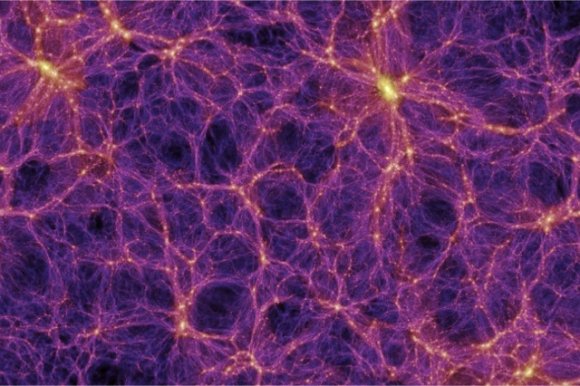 Imagen de la estructura a gran escala del Universo, que muestra filamentos y vacíos dentro de la estructura cósmica. Las distancias son tan grandes que la gravedad no puede unir toda esta materia. Crédito: Proyecto de Simulación del Milenio