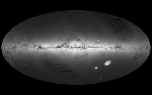 Data from the ESA's Gaia spacecraft was an important part of this study. This image is Gaia's first sky map. Credit: ESA/Gaia/DPAC. Acknowledgement: A. Moitinho & M. Barros (CENTRA – University of Lisbon), on behalf of DPAC.