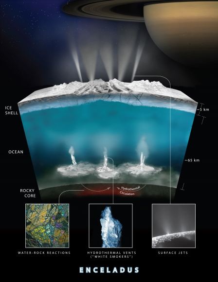 Icy worlds like Enceladus might host life.