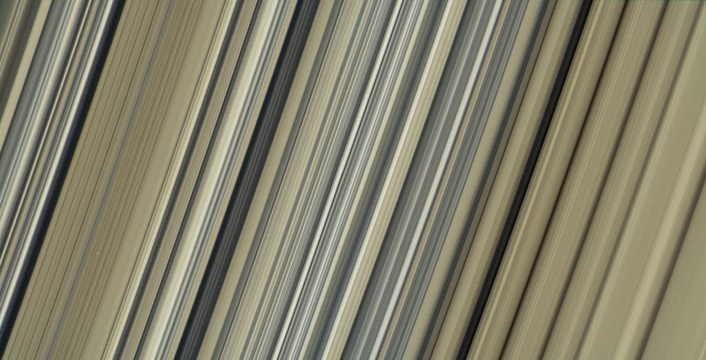 From a distance, Saturn's rings are one of the Solar System's most stately structures. Seen close up, the rich detail in the rings is on full display. These are one of the highest-resolution color images of any part of Saturn's rings, taken on taken on July 6, 2017, with the Cassini spacecraft narrow-angle camera. This image shows a portion of the inner-central part of the planet's B Ring. Credit: NASA/JPL-Caltech/Space Science Institute