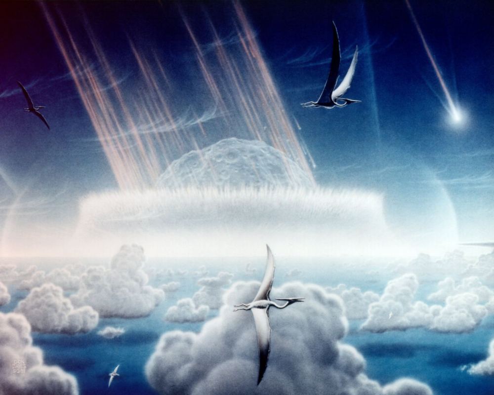 Earth and possibly its Moon were hit by impactors that killed off the dinosaurs