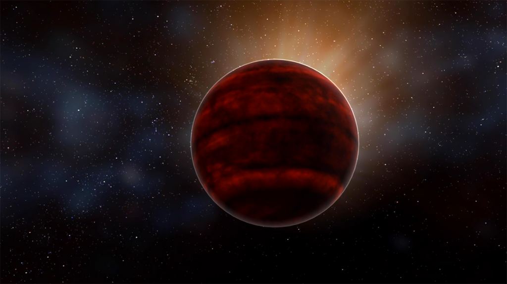 Artist impression of a red dwarf star like Proxima Centauri, the nearest star to our Sun. Most confirmed exoplanets orbit a red dwarf star, which is the most common type of star in the Milky Way. Credit: NRAO/AUI/NSF; D. Berry 