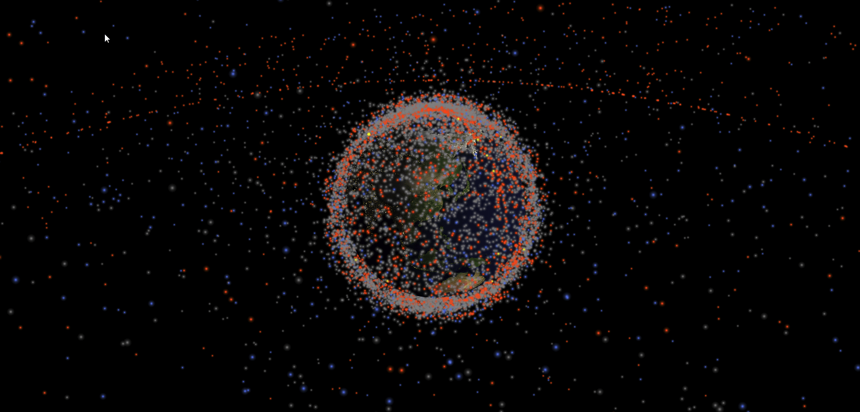 Stuff in Space. This is everything that's orbiting the Earth right now. Credit: James Yoder