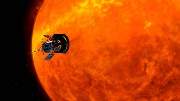 Illustration of the Parker Solar Probe spacecraft approaching the Sun. Credits: Johns Hopkins University Applied Physics Laboratory