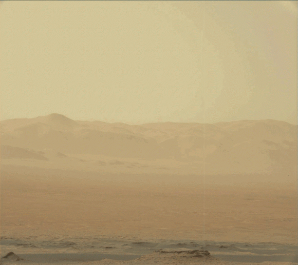 Curiosity dust storm
