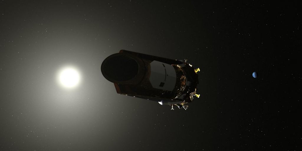 An artist's illustration of NASA's Kepler spacecraft. The Kepler mission is almost over, and the last of its fuel is being reserved to make sure its data makes it home. Image: NASA/Kepler