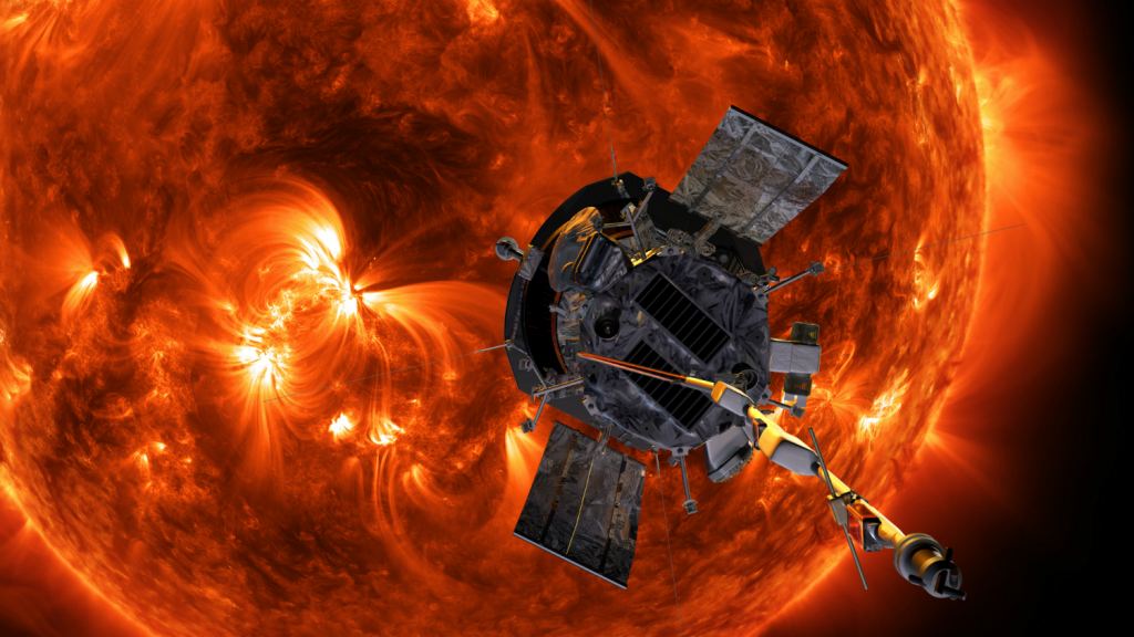 An artist's illustration of Parker Solar ProƄe approaching the Sun.  Spacecraft like this mean we understand our Sun and its activity in more detail than we understand red dwarfs. Image credit: NASA.