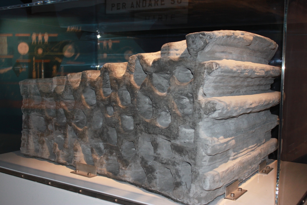 This 1.5 tonne demonstration block was built out of simulated Lunar soil. Image Credit: ESA.