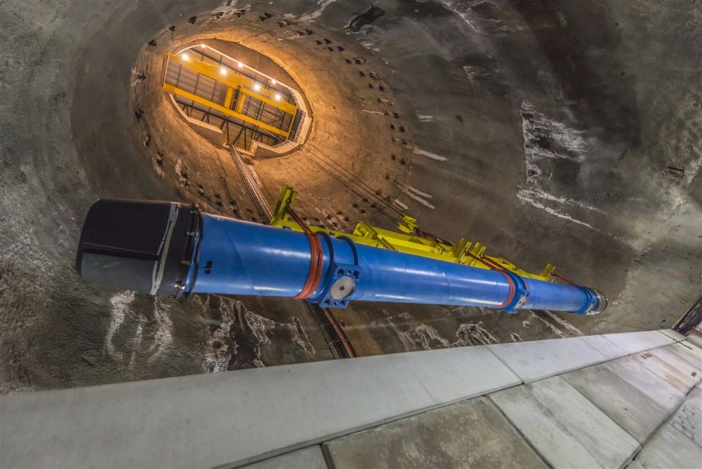 One of the Large Hadron Collider's massive dipole magnets being replaced during Long Shutdown 1. Image Credit: CERN/Anna Pantelia