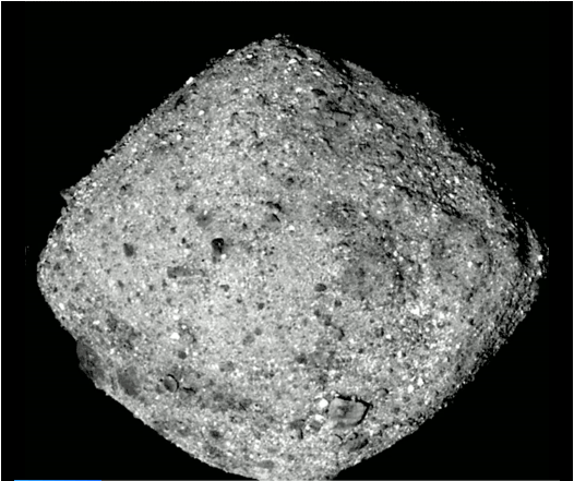 The asteroid Bennu, as imaged by OSIRIS-REx from a distance of about 80 km. Image Credit: NASA/University of Arizona