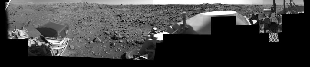The Viking 1 lander was the first to capture a real selfie. This is a mosaic of high-resolution images of Viking 1 at Chryse Planitia. Image Credit: NASA/JPL.