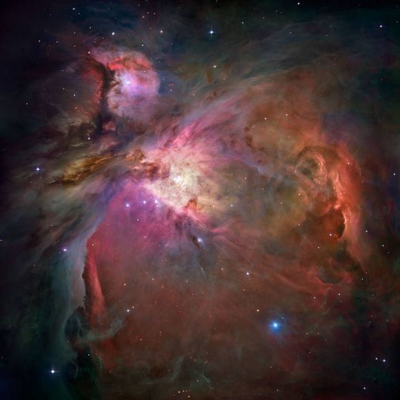The Orion Nebula, one of the most studied objects in the sky. It's likely that many of its protostars and their planetary disks contain water in some form. Image: NASA