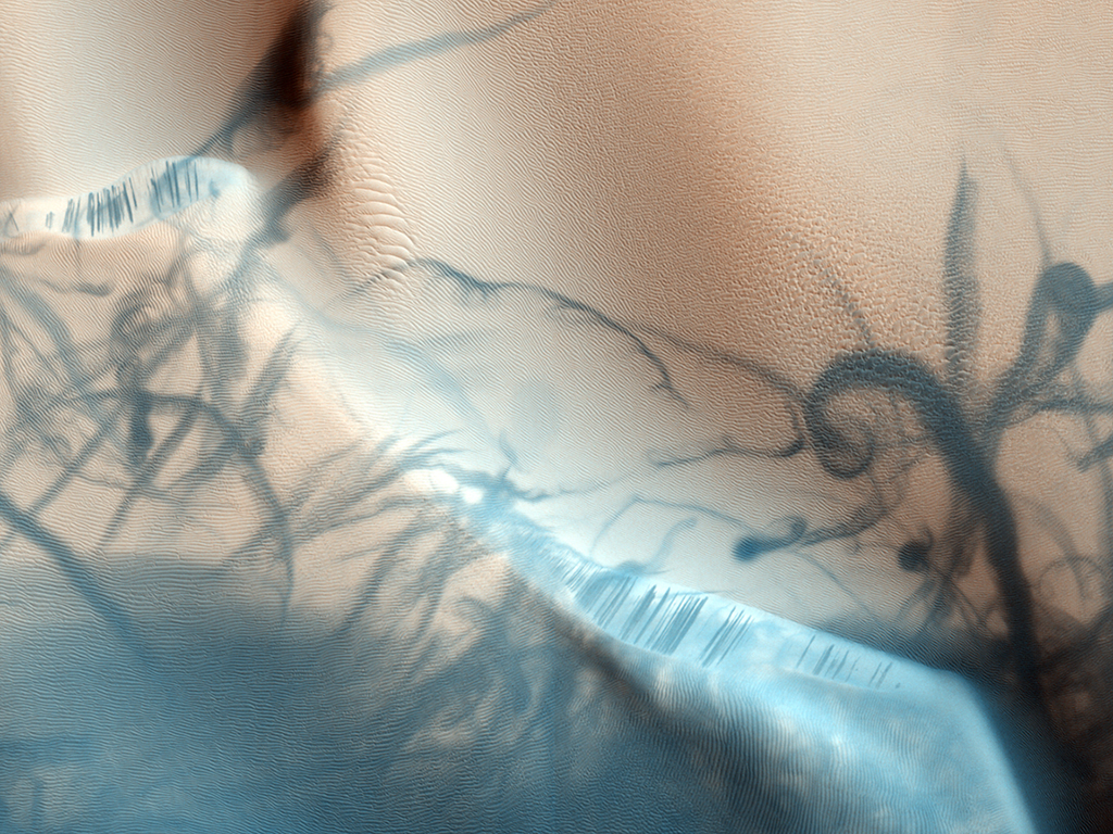 The artful creations of the Martian wind. Image Credit: 
NASA/JPL/University of Arizona 