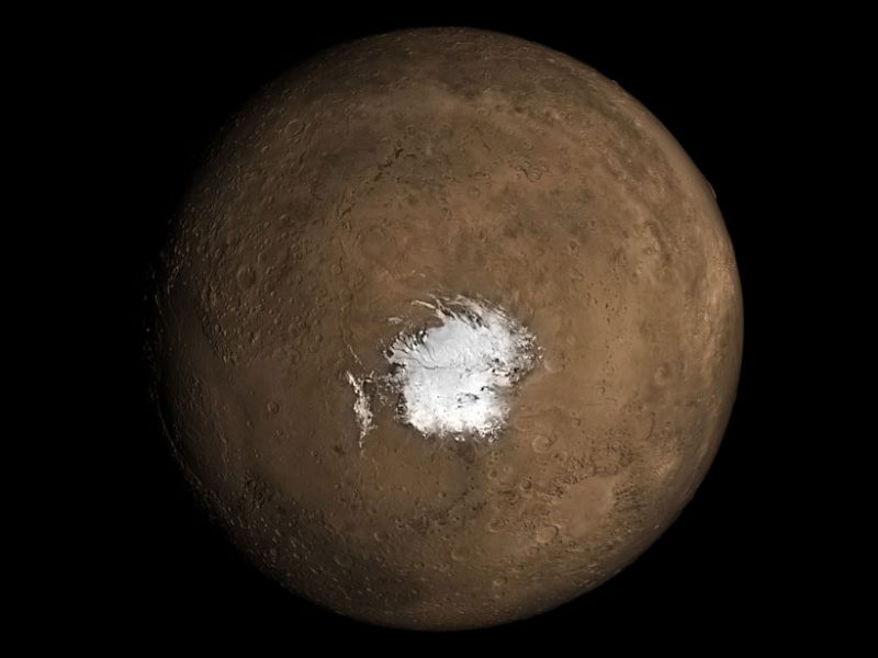 The South Pole on Mars. Image: NASA.
