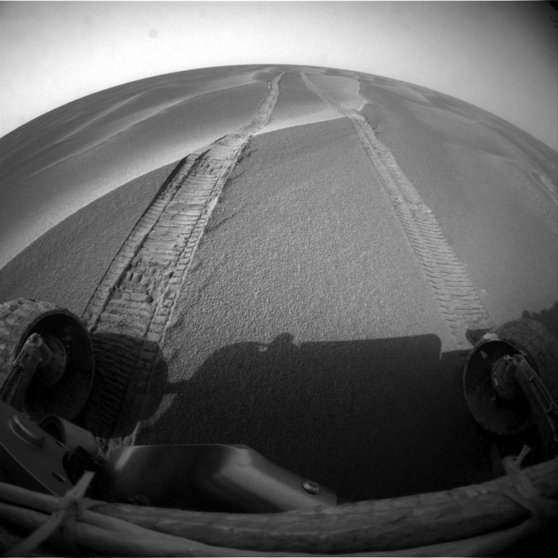 Opportunity's view after escaping the sand trap. Image Credit: NASA/JPL/Cornell