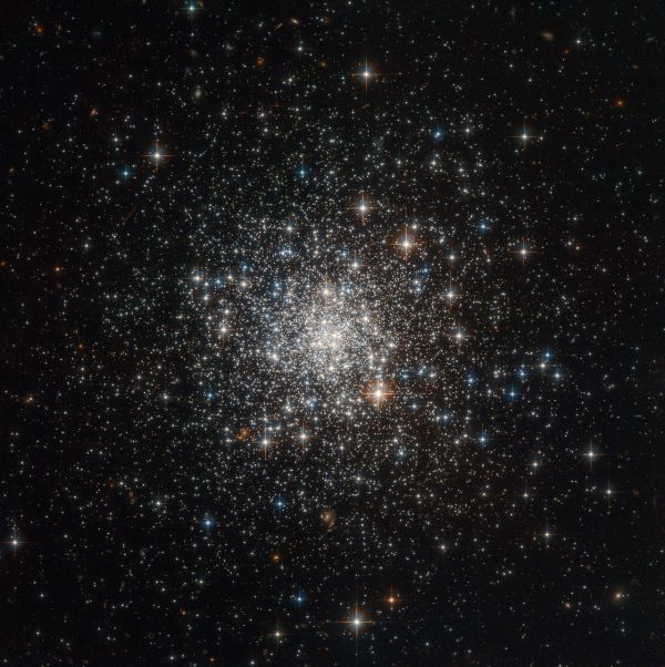 A Hubble Space Telescope image of the globular cluster NGC 4147, one of the clusters used to measure the Milky Way's mass in this new study. NGC 4147 is about 60,000 light years from Earth. Image Credit: 
ESA/Hubble & NASA, T. Sohn et al.