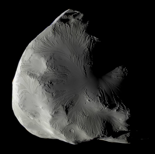 Not all of Kevin's work is on Jupiter. Since he works for NASA, he creates images of all kinds of objects in space. This is Saturn's moon Helene created with images captured by the Cassini spacecraft. Image Credit:  NASA/JPL-Caltech/SSI/CICLOPS/Kevin M. Gill 
