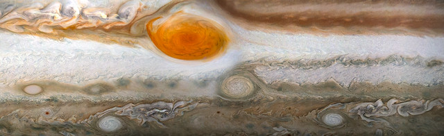 The Great Red Spot. Image Credit: NASA/JPL-Caltech/SwRI/MSSS/Kevin M. Gill