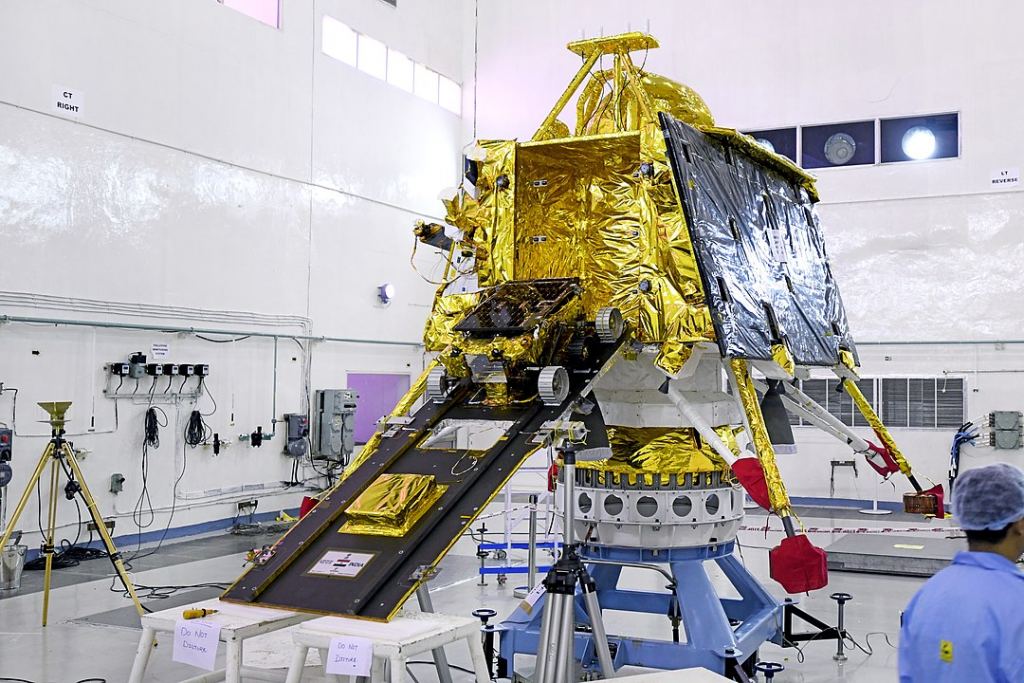 The Pragyan rover on Vikram's ramp. Image Credit: By Indian Space Research Organisation (GODL-India), GODL-India, https://commons.wikimedia.org/w/index.php?curid=80159282