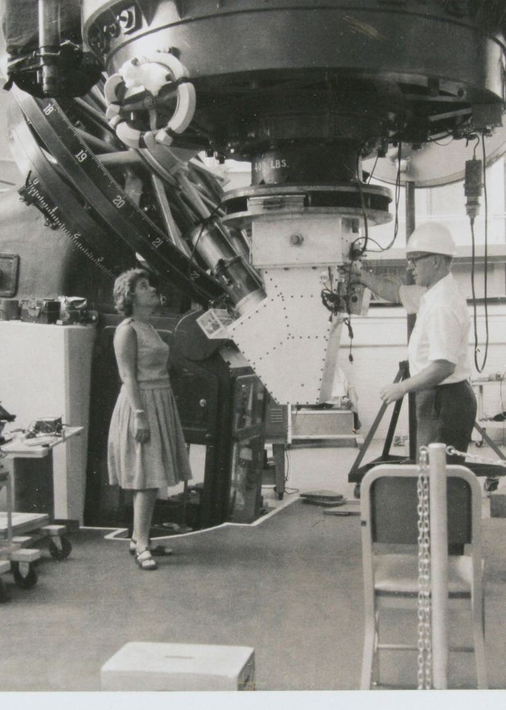 Rubin with her long-time collaborator Kent Ford at the Lowell Observatory in 1965. Image Credit:  Courtesy Carnegie Institution for Science Department of Terrestrial Magnetism Archives 