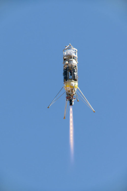The Zodiac rocket from Masten Space Systems is a test-bed rocket used to demonstrate lunar and Martian landing technologies. Its open frame lends it versatility by allowing different equipment and sensors to be attached in various ways. Image Credit: Masten Space Systems.