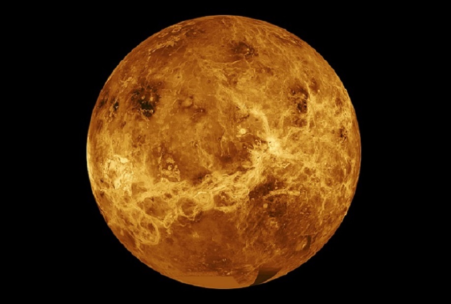 The planet Venus, as imaged by the Magellan mission. Credit: NASA/JPL