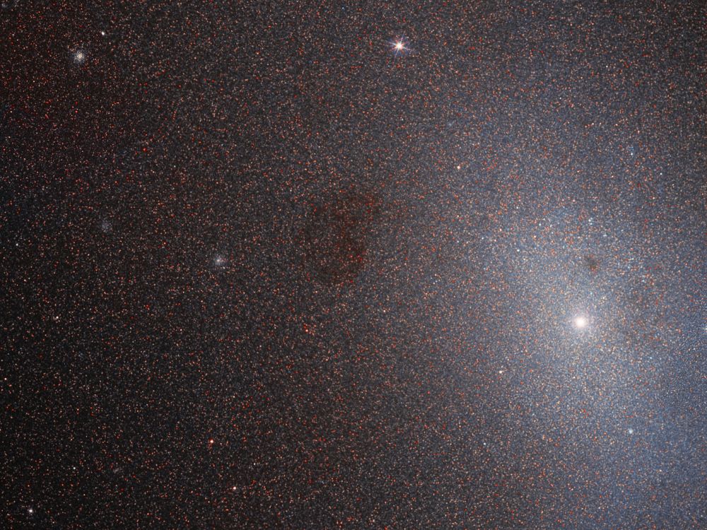 Elliptical Galaxy Messier 110 Has a Surprising Core of Hot Blue 