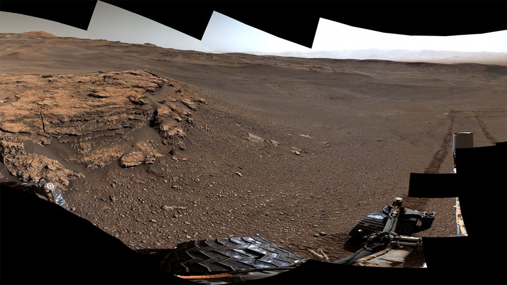 Teal Ridge in Gale Crater on Mars. Image Credit: NASA/JPL-Caltech/MSSS 