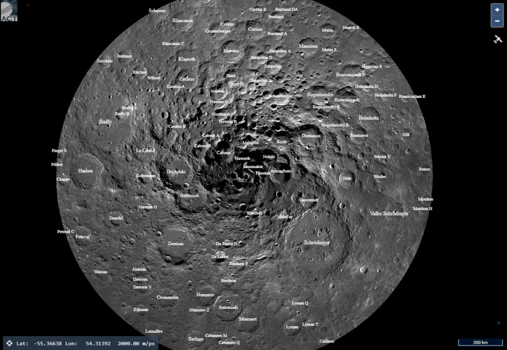 A screenshot from the LROC Quickmap.<Click to Expand and Explore>Image Credit: NASA/LRO/ASU