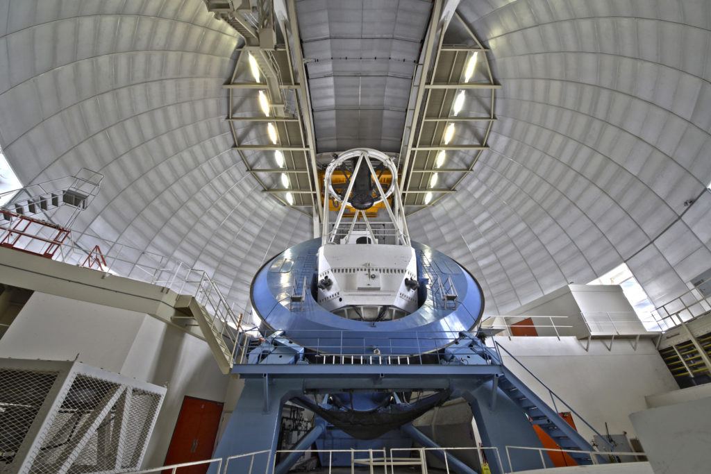 The interior of the 4 meter Mayall Telescope at Kitt Peak National Observatory in Arizona. Image Credit: Kitt Peak/DESI