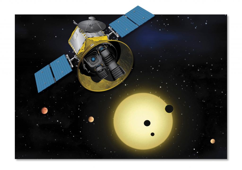An artist's illustration of TESS. TESS will spend two years looking for exoplanets. Image Credit: NASA