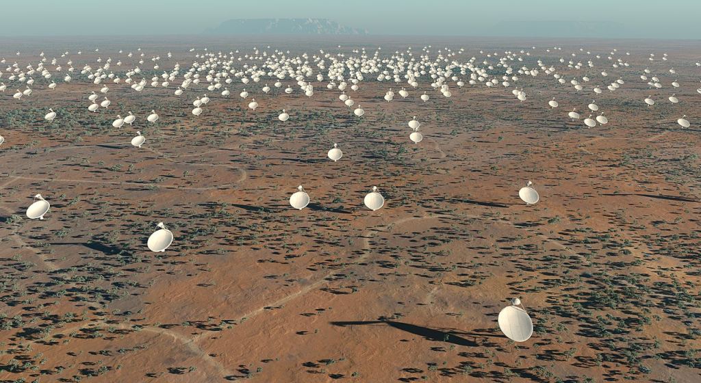 Artist's impression of the 5km diameter central core of Square Kilometre Array (SKA) antennas. Image Credit:  SPDO/TDP/DRAO/Swinburne Astronomy Productions - SKA Project Development Office and Swinburne Astronomy Productions 