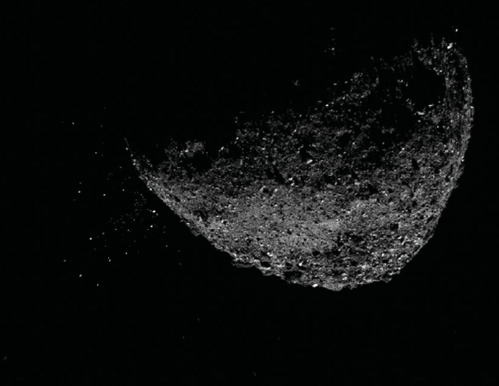 OSIRIS-REx discovered particles being ejected from asteroid Bennu shortly after arriving at the asteroid. The same process appears to be taking place on Comet 67P. Most of the particles fall back to the surface, changing the characteristics of the comet's surface. Image Credit: NASA/Goddard/University of Arizona/Lockheed Martin