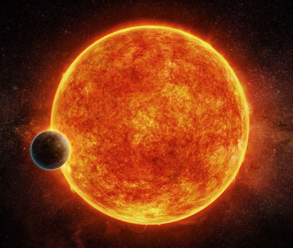 Tidally-locked exoplanets may be very common around red dwarf (M-dwarf) stars because of their close orbits. Image Credit:  M. Weiss/CfA 