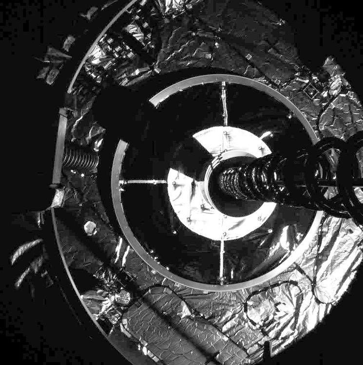 MEV-1 captures IS-901 to initiate the final docking of the two spacecraft. Image Credit: Space Logistics, Grumman Northrop