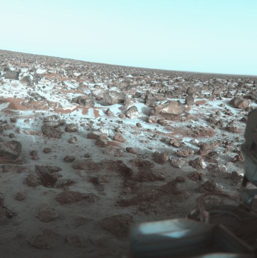 NASA's Viking Lander landed at Utopia Planitia in 1979 and snapped this image of frost-covered soil and rocks. China's Tianwen lander will also land at Utopia Planitia. Image Credit: By "Roel van der Hoorn (Van der Hoorn)" - Own work based on images in the NASA Viking image archiveSee accurate colors at: PIA00571: Ice on Mars Utopia Planitia Again, Public Domain, https://commons.wikimedia.org/w/index.php?curid=9563051
