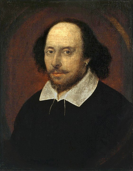William Shakespeare, 1564-1616. Image Credit: By John Taylor - Official gallery link, Public Domain, https://commons.wikimedia.org/w/index.php?curid=5442977