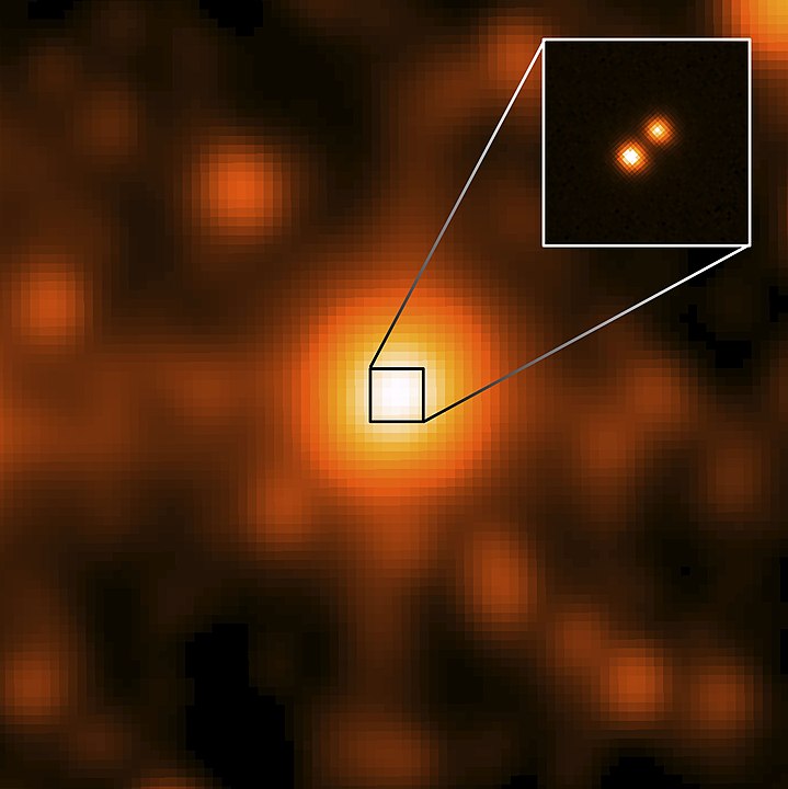 The Luhman 16 binary brown dwarf pair, also called WISE J104915.57-531906. Image Credit: By NASA/JPL/Gemini Observatory/AURA/NSF - http://www.nasa.gov/mission_pages/WISE/multimedia/pia16872.html (see also http://photojournal.jpl.nasa.gov/catalog/PIA16872), Public Domain, https://commons.wikimedia.org/w/index.php?curid=25087371  
