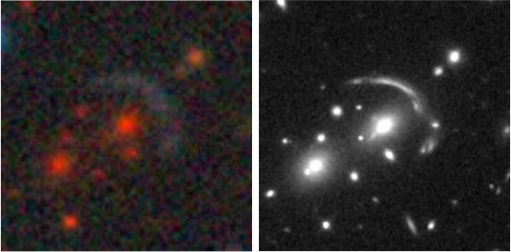 When the light of a distant galaxy is gravitationally lensed by a closer galaxy, it tells a story of the history of the universe.
