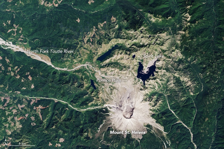 An OLI image from 2016, with labels. Image Credit: NASA Earth Observatory images by Joshua Stevens, Robert Simmon, and Jesse Allen, using Landsat data from the U.S. Geological Survey. 