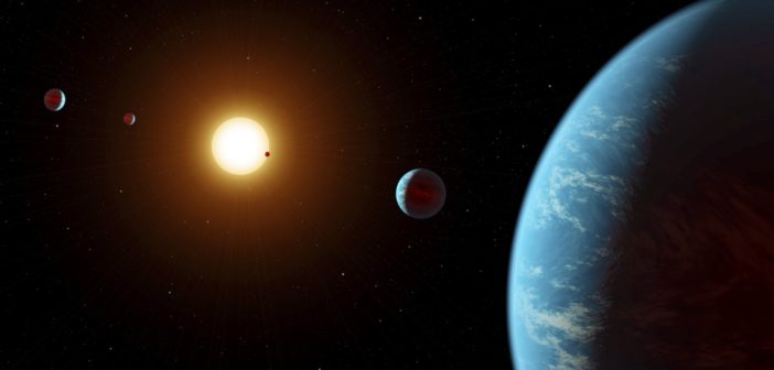 An artist's illustration of an exoplanet system. Image Credit: R. Hurt (IPAC)/NASA/JPL-Caltech
