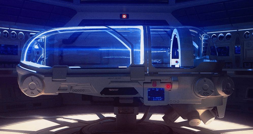 The Medpod from the Alien movie Prometheus. It was a fully-automated diagnosis and surgical station. It would be nice to have these, but... Image Credit: 20th Century Fox.