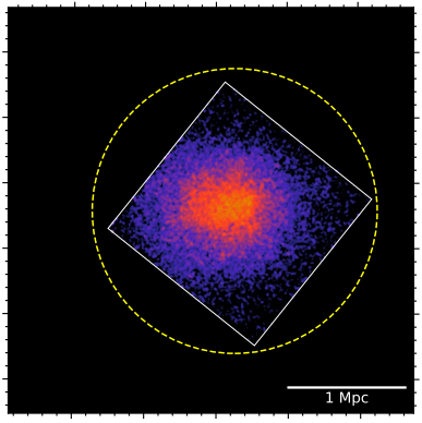 A Chandra X-ray image of Abell 2255 shows much less detail than the LOFAR images, and can't detect the radiation from the cluster's distant regions. Image Credit: NASA/Chandra/Botteon et al, 2020.